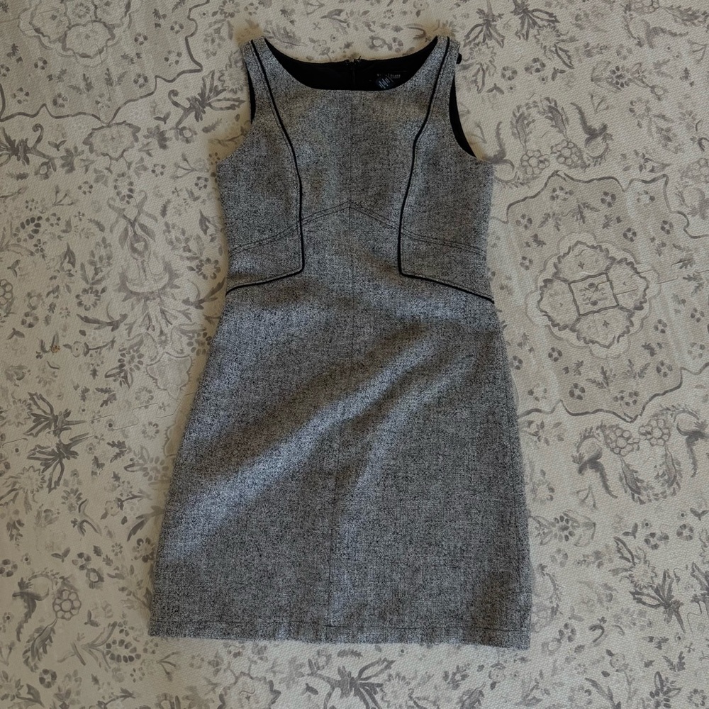 White House Black Market Gray Sheath Mini Dress